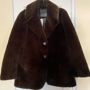 Zara faux fur coat brown size XL